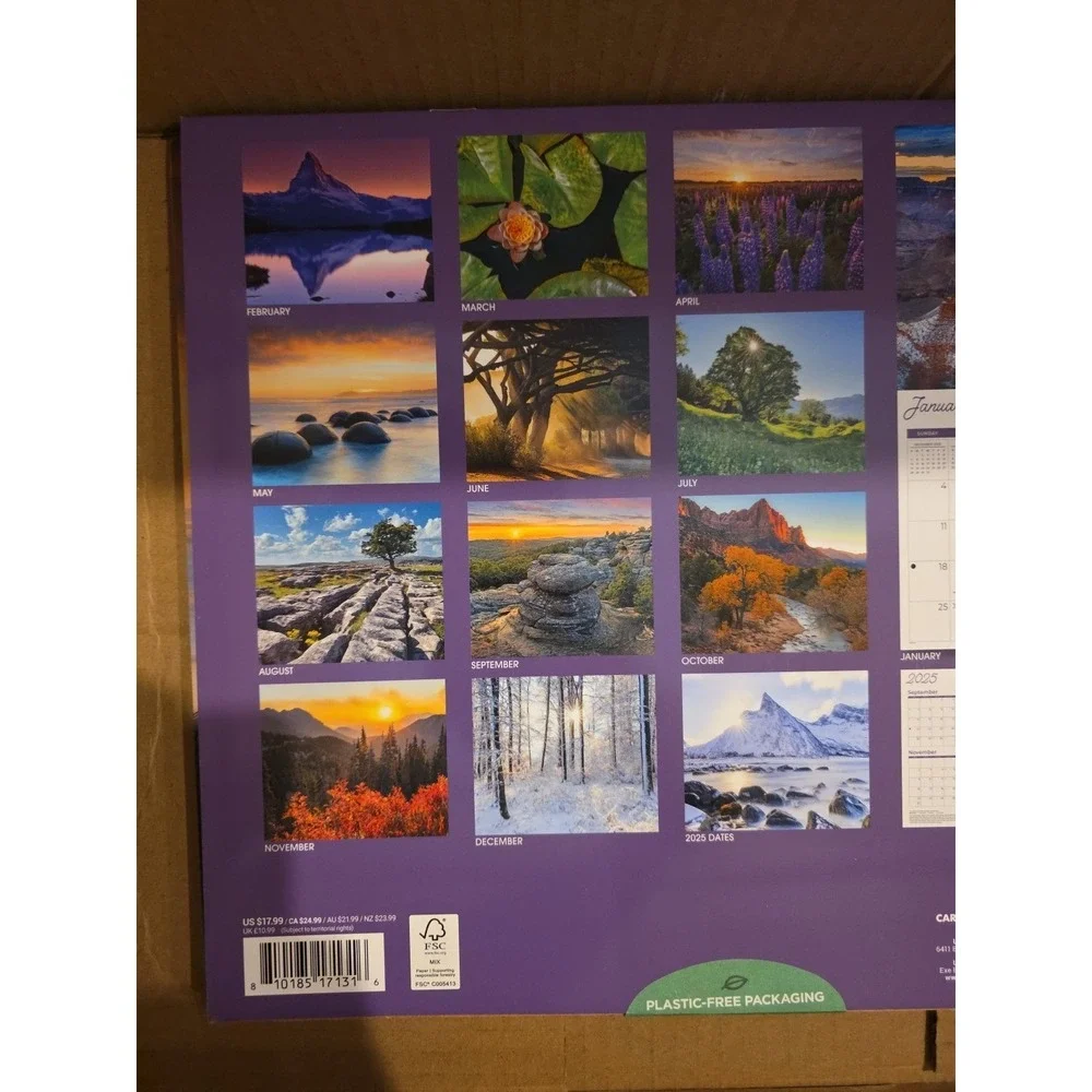 Psalms Bible Verses 2026‎ Calendar Mountains Oceans Snow Flowers Beautiful Trees